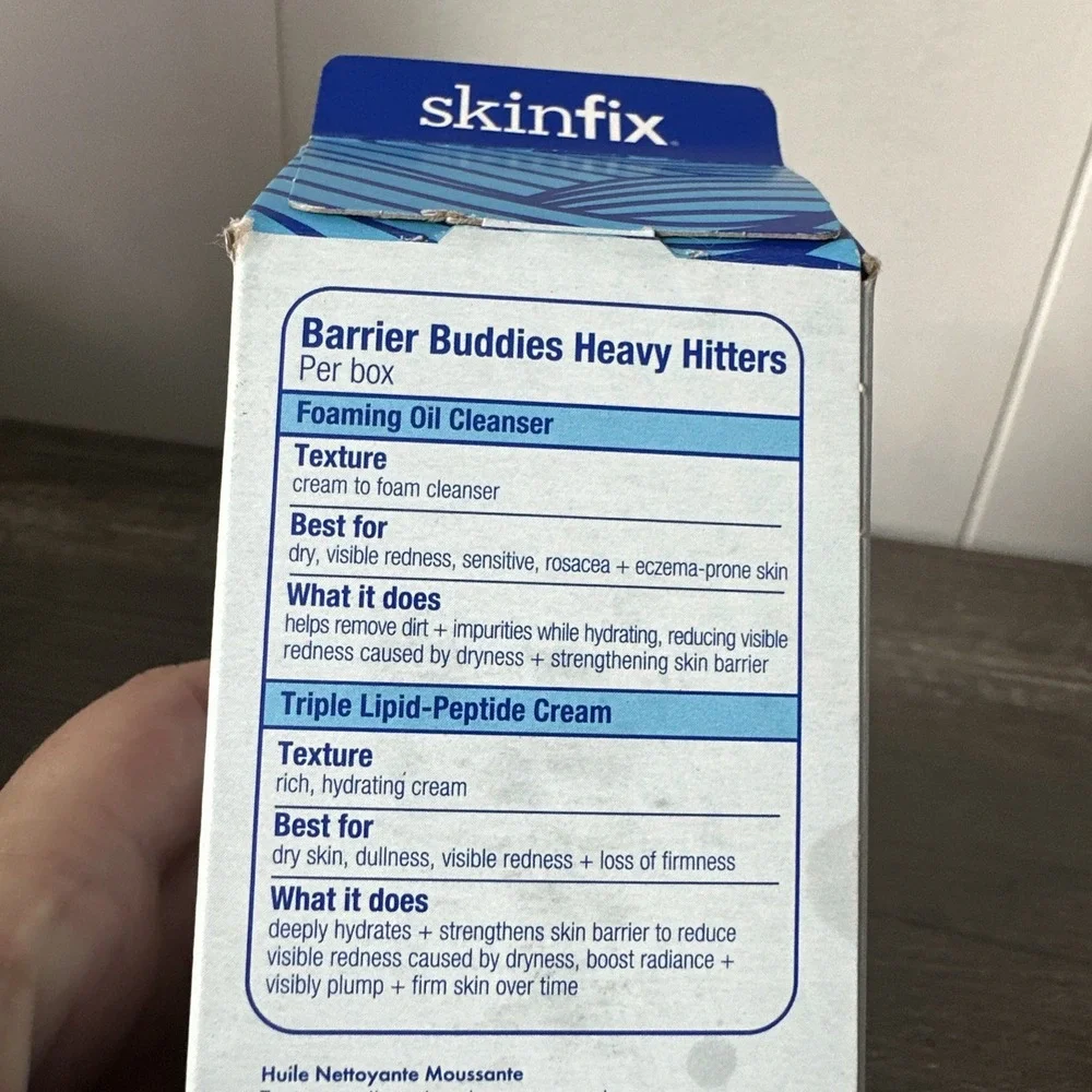NEW Skinfix Heavy Hitters Barrier Buddies Foaming Oil Cleanser Peptide Cream‎